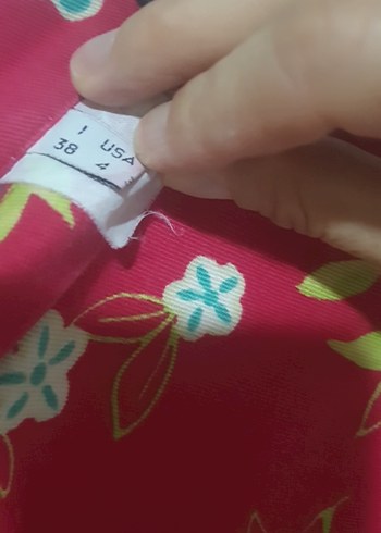 38 Beden çeşitli Renk MOSCHINO JEAN Çiçek Desenli Kırmızı Bohem Kadın Pantolon LIKRALI