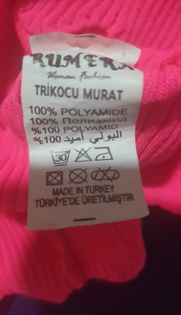 triko likrali kol ve etek ucu zizzag kesim çok şık canli pembe - Görsel 3