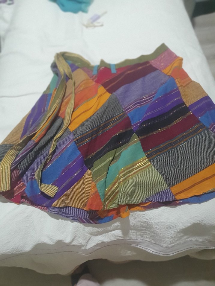 OTANTİK PAMUK Renkli gold simli  Etek ve üst bolero tül 2 li tkm - Görsel 3