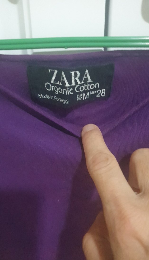 ZARA Mor KAPRI Kollu LIKRALI rahat Kadın Bluz - Görsel 2