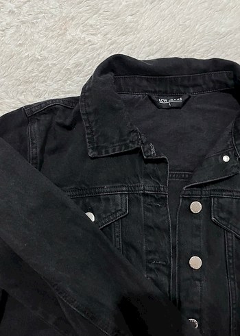 Siyah Düğmeli Kadın Kot Ceket - Görsel 2