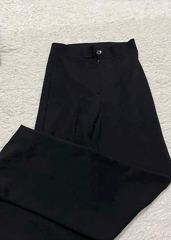 Siyah Midi Kumaş Pantolon - Görsel 2