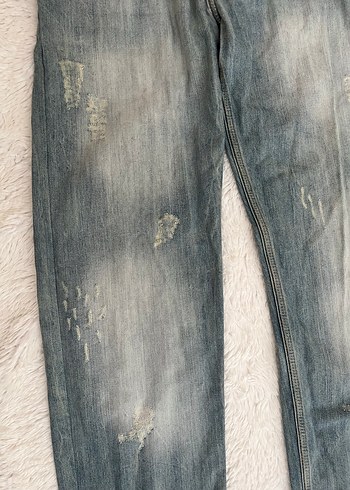 Gri Rahat Kesim Erkek Kot Pantolon - Görsel 5