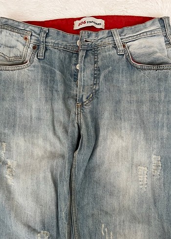 Gri Rahat Kesim Erkek Kot Pantolon - Görsel 2