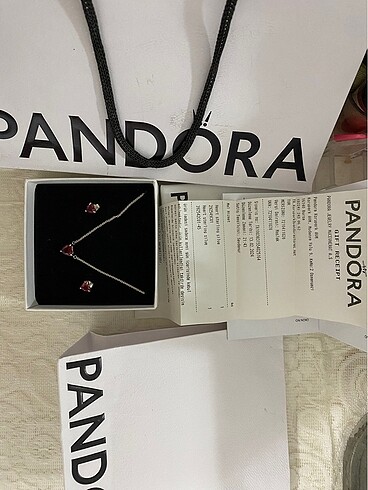 Pandora kolye küpe set