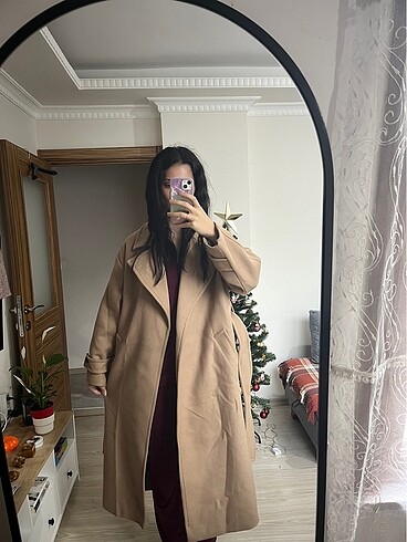s Beden camel Renk Mango yün kaban