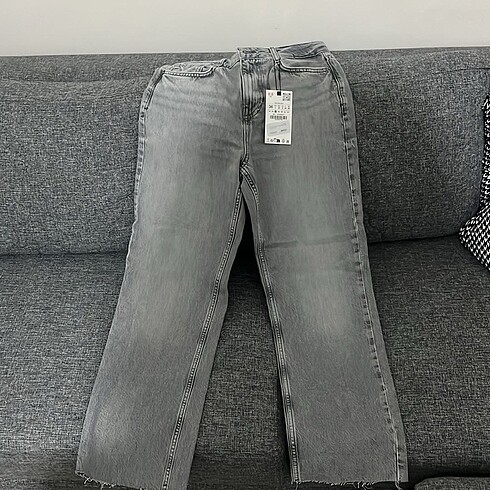 Zara gri straight jean