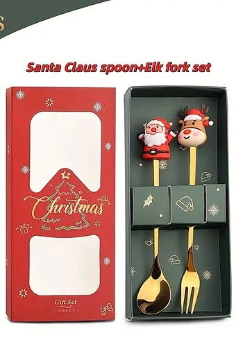 Noel baba kaşık çatal