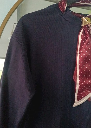 Bordo Düğmeli Kadın Sweatshirt - Görsel 5