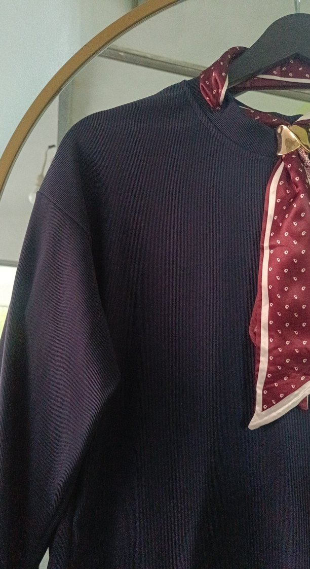 Bordo Düğmeli Kadın Sweatshirt - Görsel 5