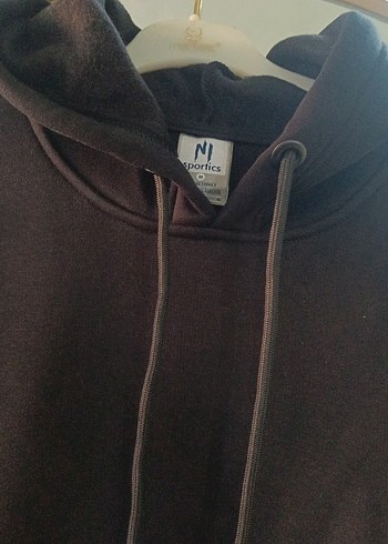 Siyah Kapüşonlu Fermuarlı Kadın Sweatshirt - Görsel 3