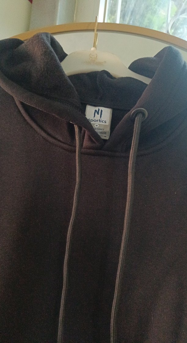 Siyah Kapüşonlu Fermuarlı Kadın Sweatshirt - Görsel 3