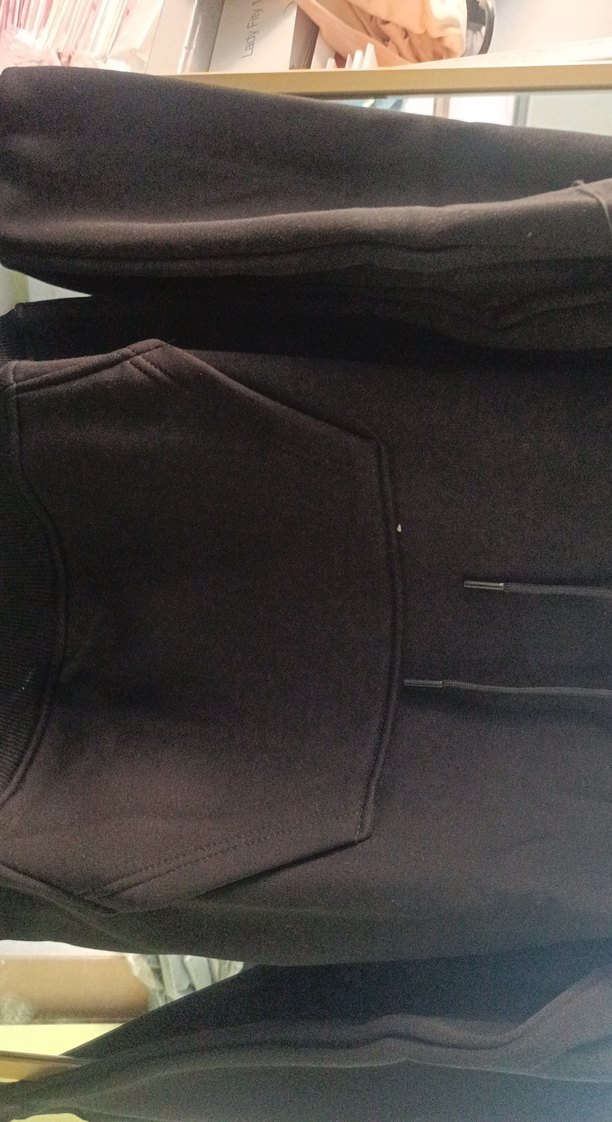 Siyah Kapüşonlu Fermuarlı Kadın Sweatshirt - Görsel 5