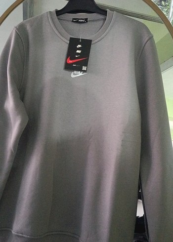 Gri Erkek Bisiklet Yaka Sweatshirt - Görsel 4