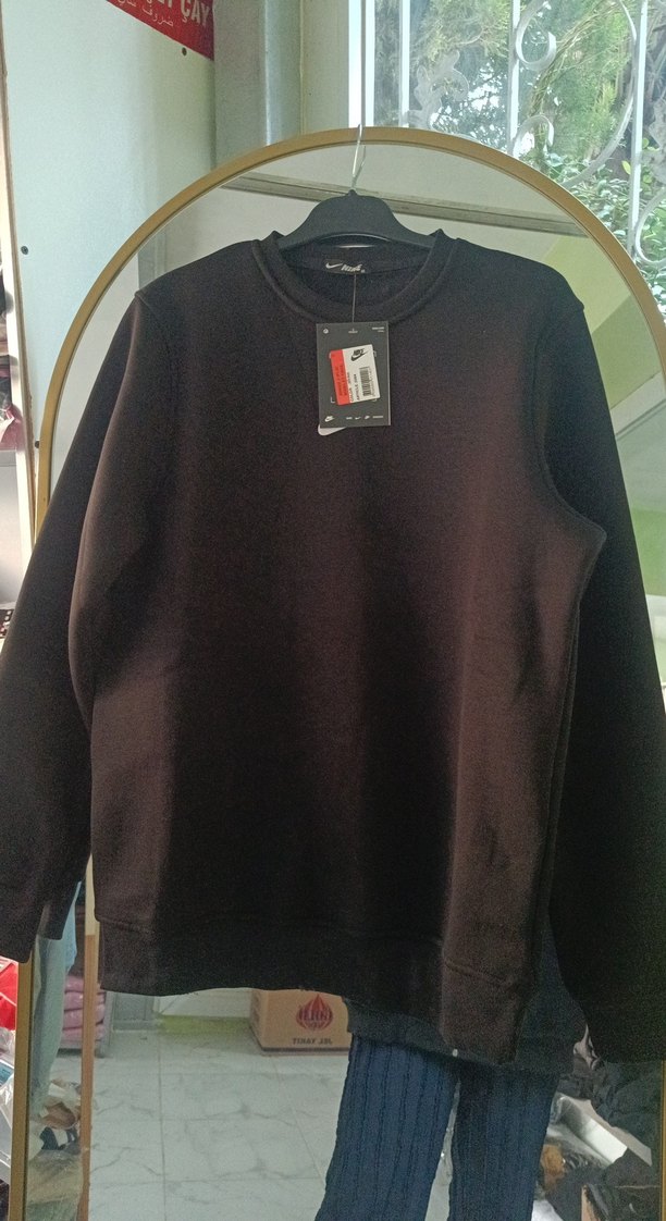 Erkek Siyah Oversize Sweatshirt - Görsel 4