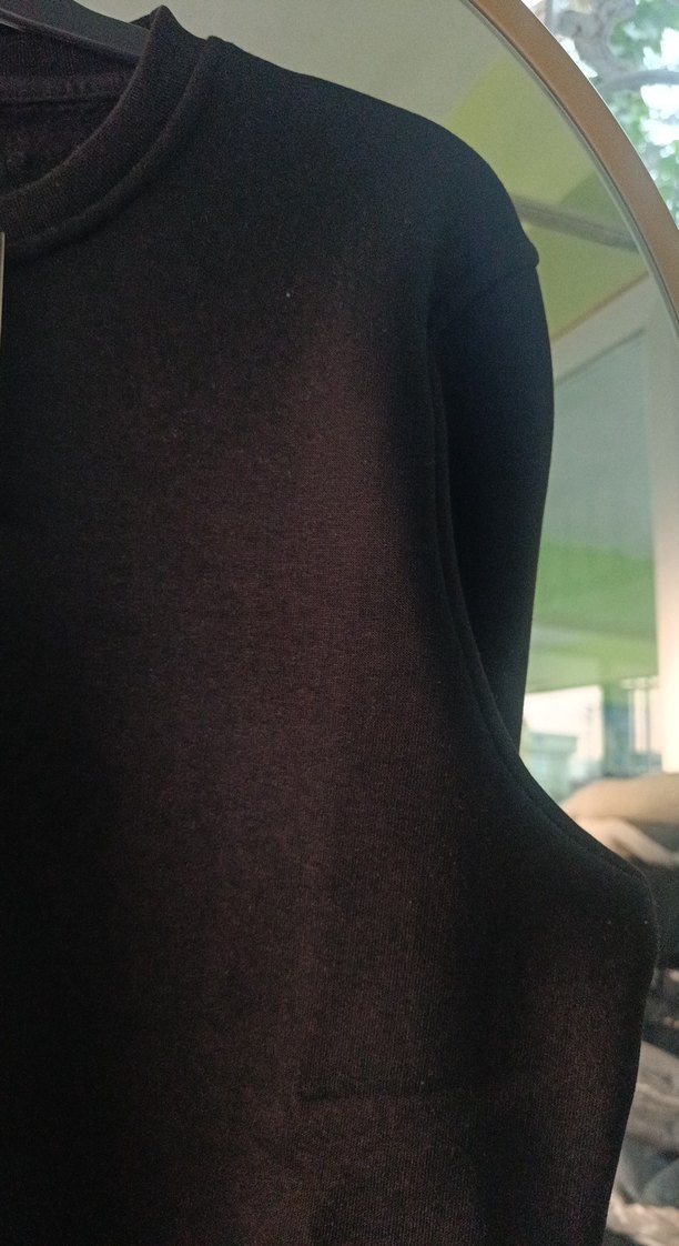 Siyah Erkek Oversize Sweatshirt - Görsel 5