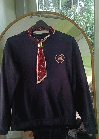 Bordo Kadın Uzun Kollu Sweatshirt - Görsel 2