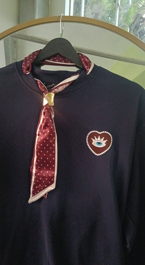 Bordo Kadın Uzun Kollu Sweatshirt - Görsel 3