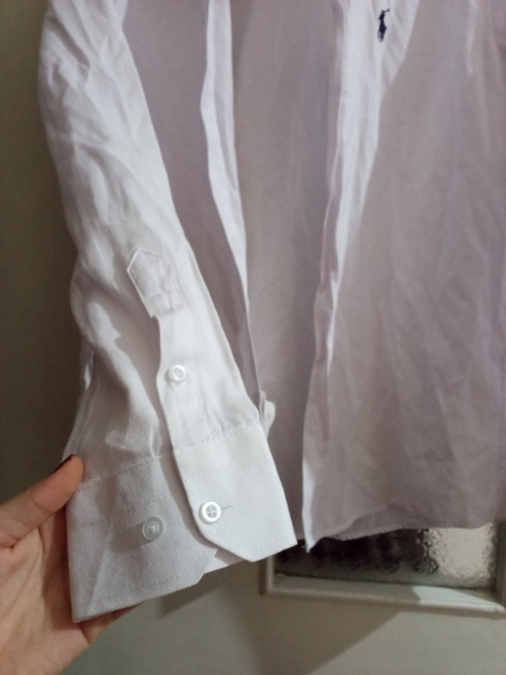 Erkek Beyaz Keten Uzun Kollu Gömlek - Görsel 4