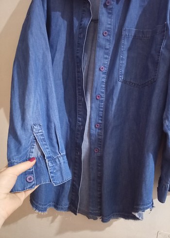 Manuka düğmeli Mavi Kadın Ceket - Görsel 6