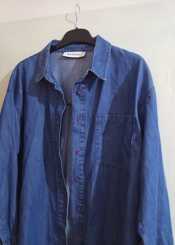 Manuka düğmeli Mavi Kadın Ceket - Görsel 5