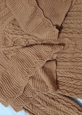 Bohem Tarz Kahverengi Balıkçı Yaka Örgü Kazak - Görsel 3