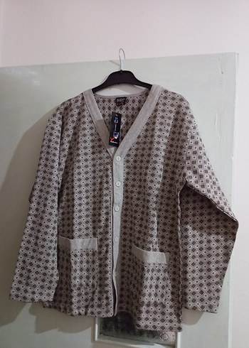 Düğmeli Bej Kadın Ceket - Görsel 2