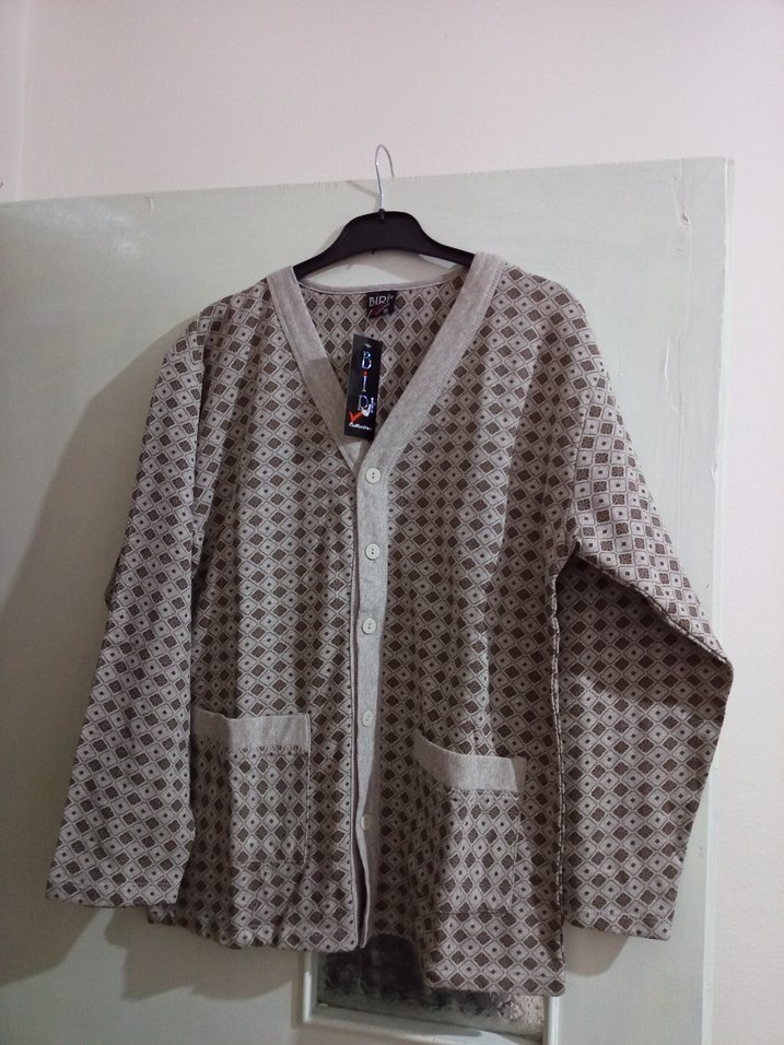 Düğmeli Bej Kadın Ceket - Görsel 2