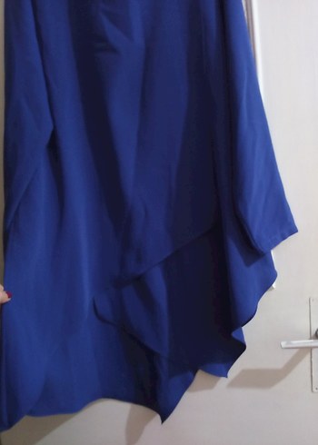 Mavi Uzun Kollu Salaş Tunik - Görsel 5