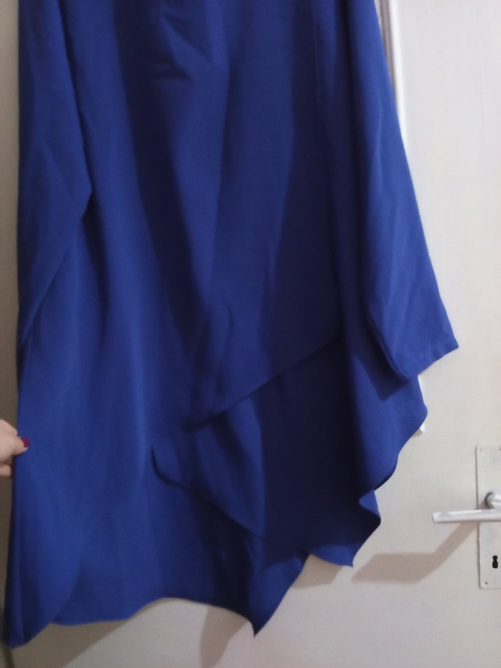 Mavi Uzun Kollu Salaş Tunik - Görsel 5