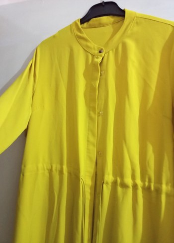 yeşil Uzun Keten Kadın Tunik - Görsel 3