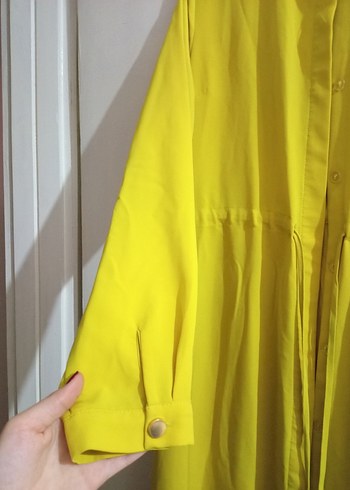 yeşil Uzun Keten Kadın Tunik - Görsel 2