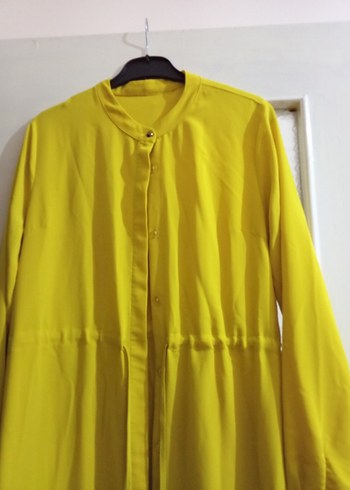 yeşil Uzun Keten Kadın Tunik - Görsel 6