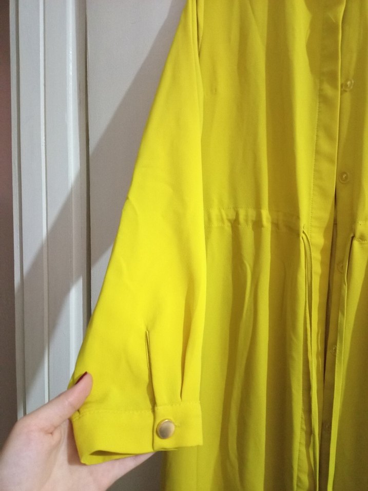 yeşil Uzun Keten Kadın Tunik - Görsel 2