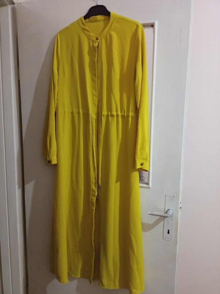 yeşil Uzun Keten Kadın Tunik - Görsel 4