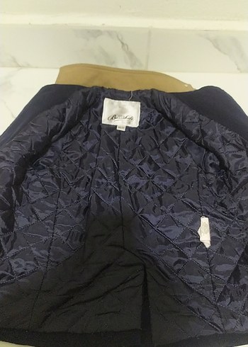 Düğmeli Lacivert Erkek Çocuk Kaban - Görsel 2