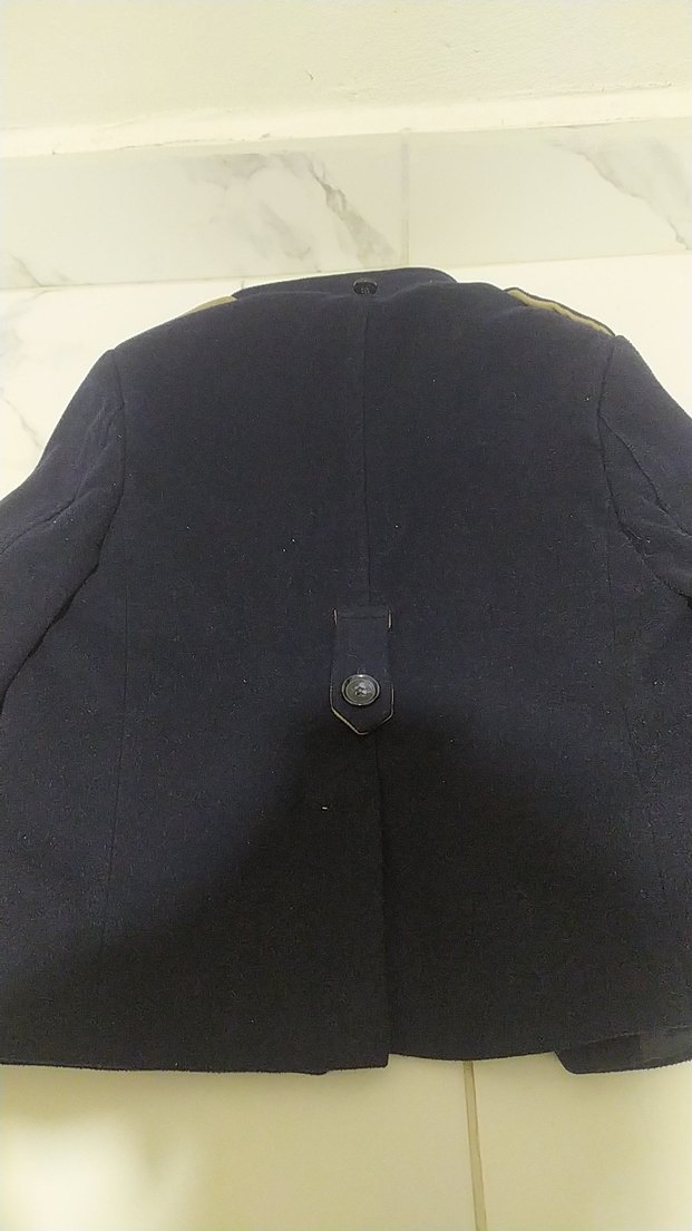 Düğmeli Lacivert Erkek Çocuk Kaban - Görsel 3