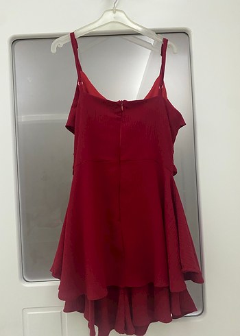 Kırmızı Mini Elbise - Görsel 2