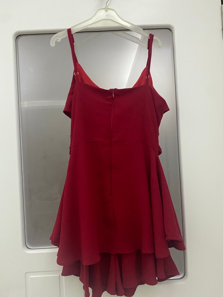 Kırmızı Mini Elbise - Görsel 2