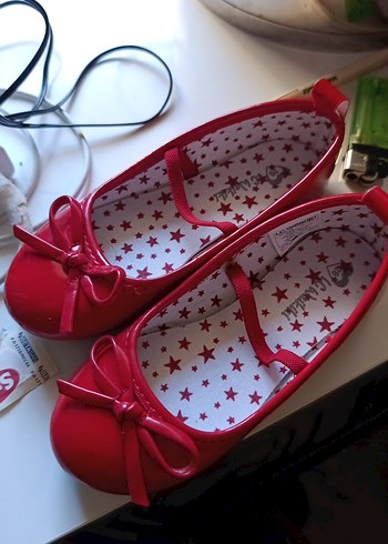 Kız Çocuk Kırmızı Tokalı Babet Ayakkabı - Görsel 3