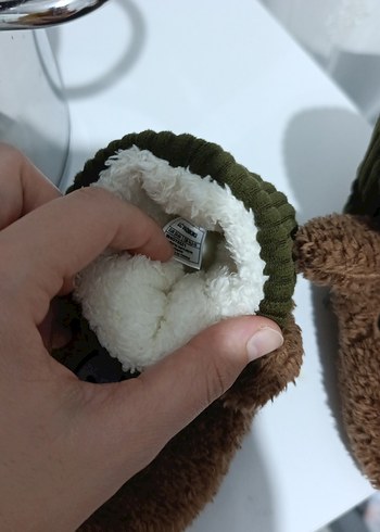 Kız Çocuk Kahverengi Nakışlı Sıcak Terlik - Görsel 3