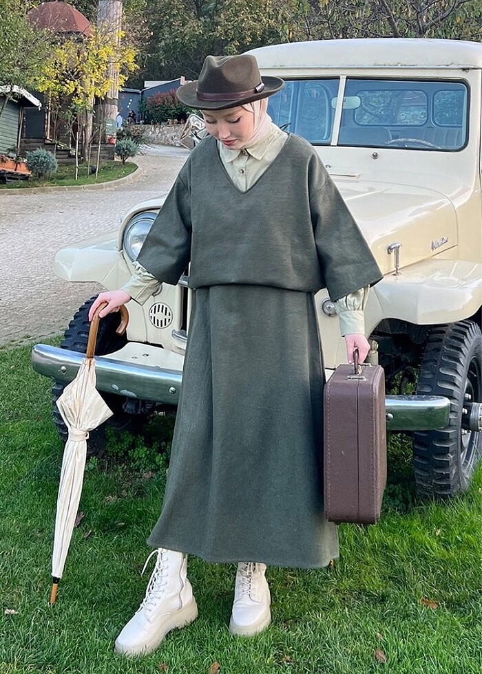 Ceylan otantik ikili takım haki 40 beden - Görsel 2