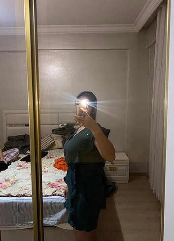 H&M Şortlu tulum petrol mavisi