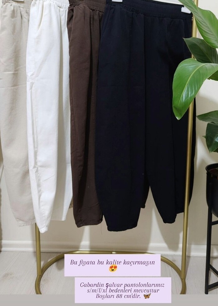 Efsane gabardin kumaş  salvar pantolon beyaz bitmistir - Görsel 4