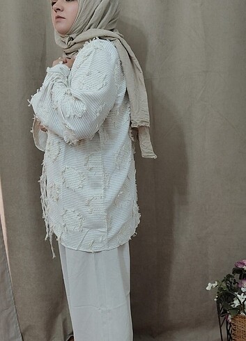 Bunu cok begeniceksiniz beyazın en güzel hali kimono - Görsel 4