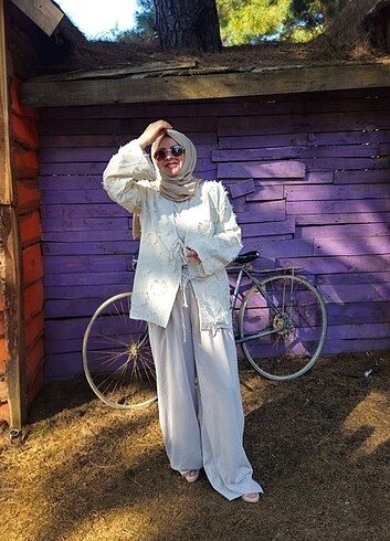 Bunu cok begeniceksiniz beyazın en güzel hali kimono - Görsel 5