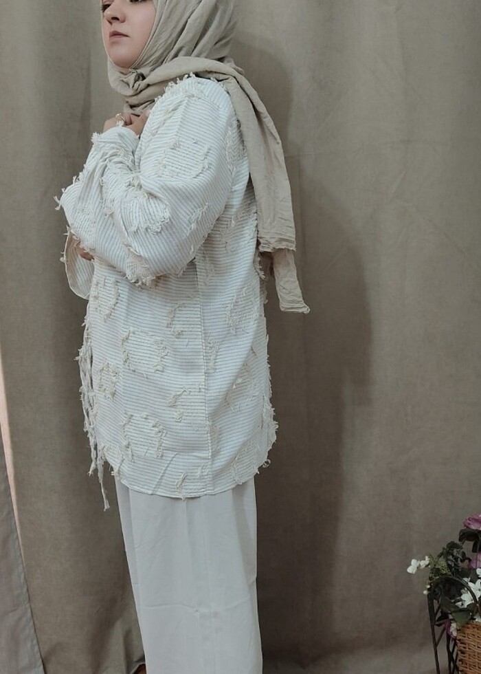 Bunu cok begeniceksiniz beyazın en güzel hali kimono - Görsel 4