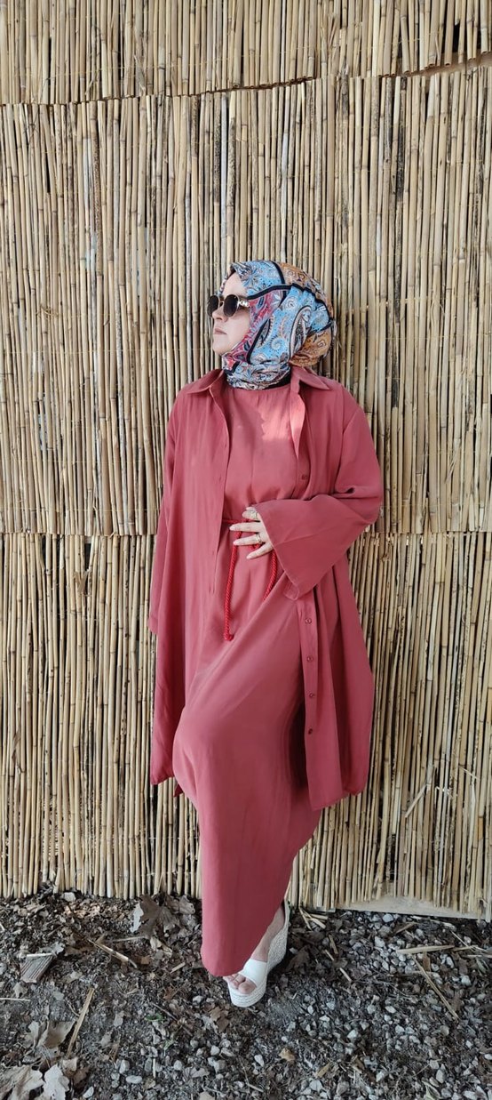 narcicegi gömlekli elbise takım - Görsel 3