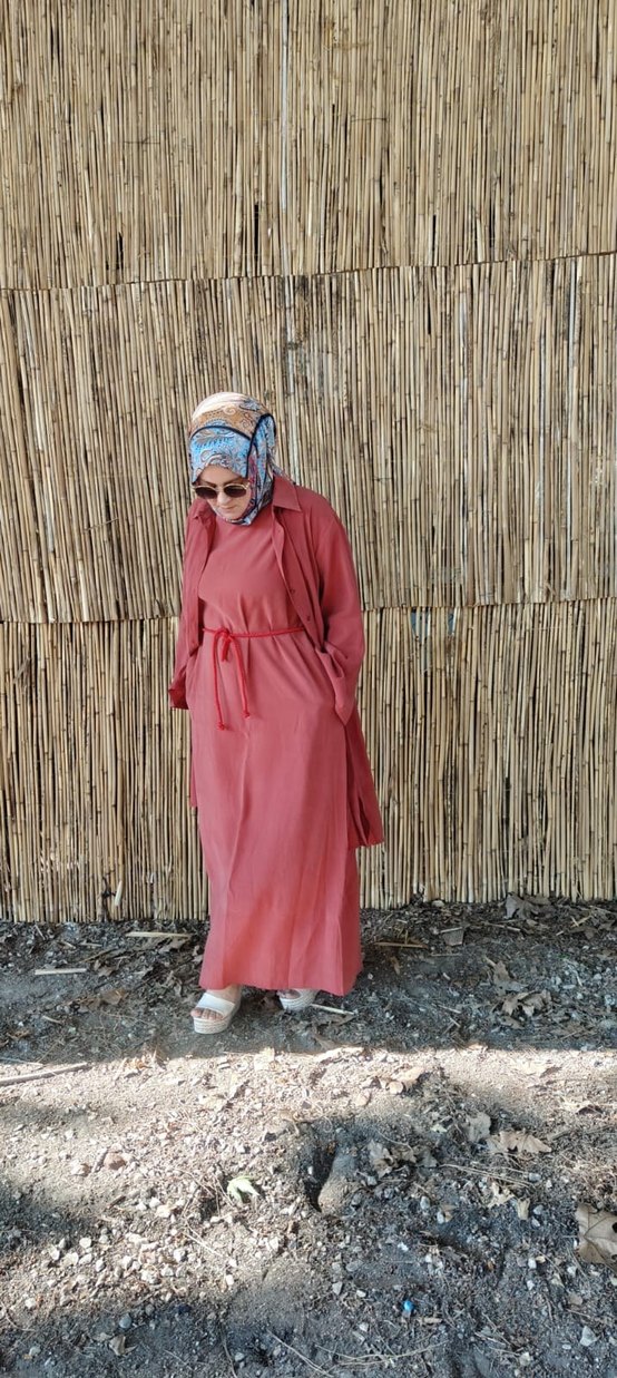 narcicegi gömlekli elbise takım - Görsel 2