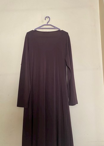 Uzun Kahverengi Drapeli Hamile Tunik - Görsel 3